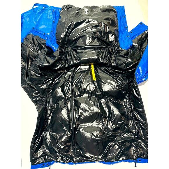 RARE Moncler x Adidas Chambery Down Jacket 3/ L Blue Quilted Side Snap NWT - Picture 13 of 16